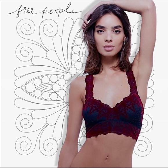 Free People Other - Free People Intimately velvet sheer bralette L